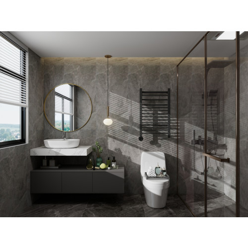 Shower Panels by Luvanto - PVC Solid Core T&G - Grey Marble Gloss 980mm x 2400mm x 8mm