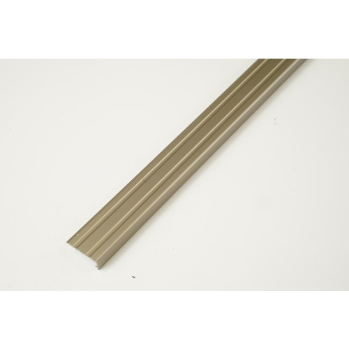 SINGLE LENGTH 10mm End Section 2.7m Brushed Steel