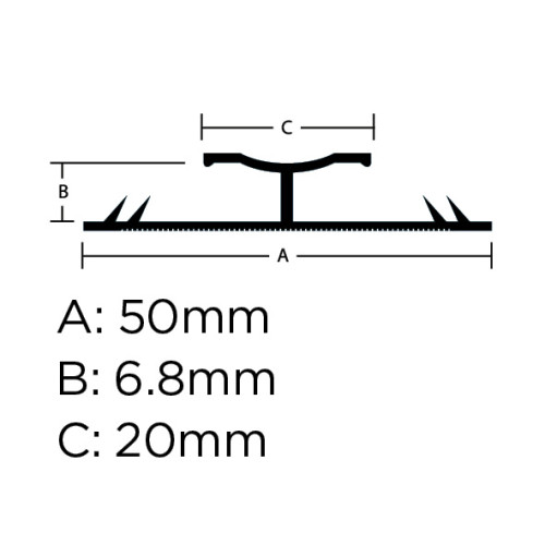 QA Flooring Solutions - Dual Grip Profile - Matt Black 15 lengths x 2.7m