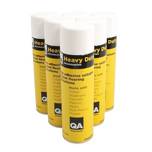 QA Flooring Solutions - Box Of 12 Heavy Duty Spray Adhesive - 500ml Can