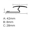 Z section Profile - Gold  45 lengths x 0.90m